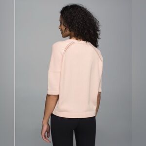 Lululemon Athletica Bhakti reality short Soft butter pink Crew Neck Sweater 6